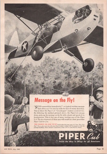 1943 piper cub grasshopper - l-4,